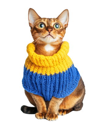 穿毛衣的猫元素
