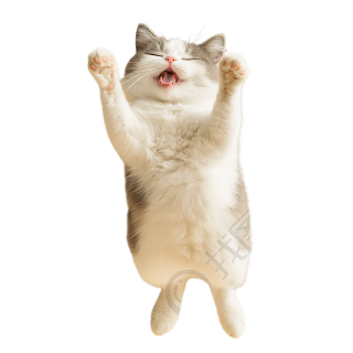 猫咪跳跃高清图形素材