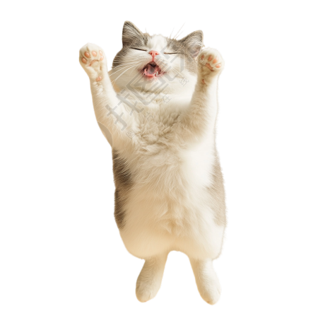 猫咪跳跃高清图形素材