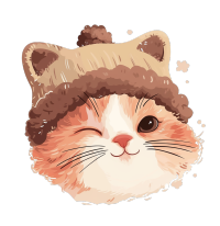 戴帽子的小猫素材