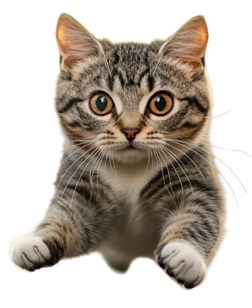 猫咪跳跃插画