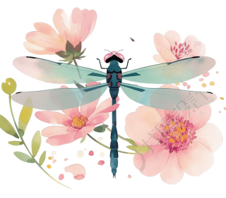 可爱蜻蜓素材