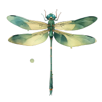 水墨风蜻蜓插画