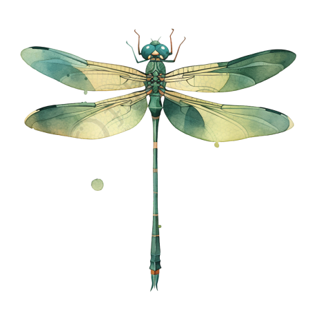 水墨风蜻蜓插画