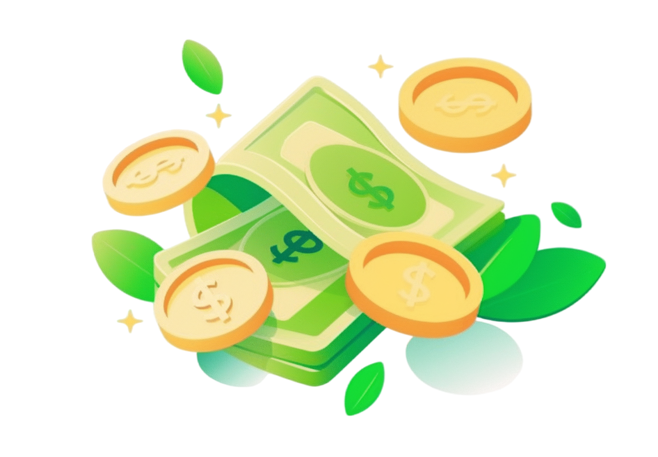 3D现金简约元素