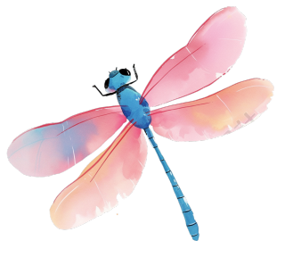 可爱蜻蜓插图