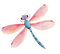 蜻蜓水彩风格插画