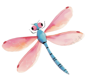 蜻蜓水彩风格插画