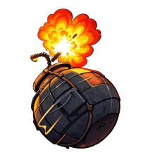 爆炸物卡通插画