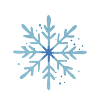 雪花卡通插画