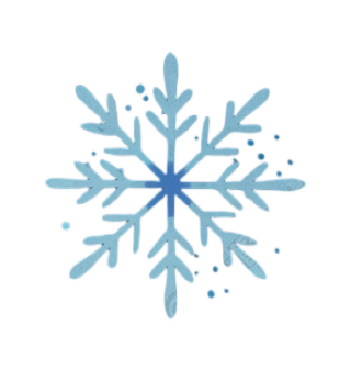 雪花卡通插画