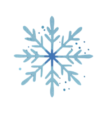 雪花卡通插画