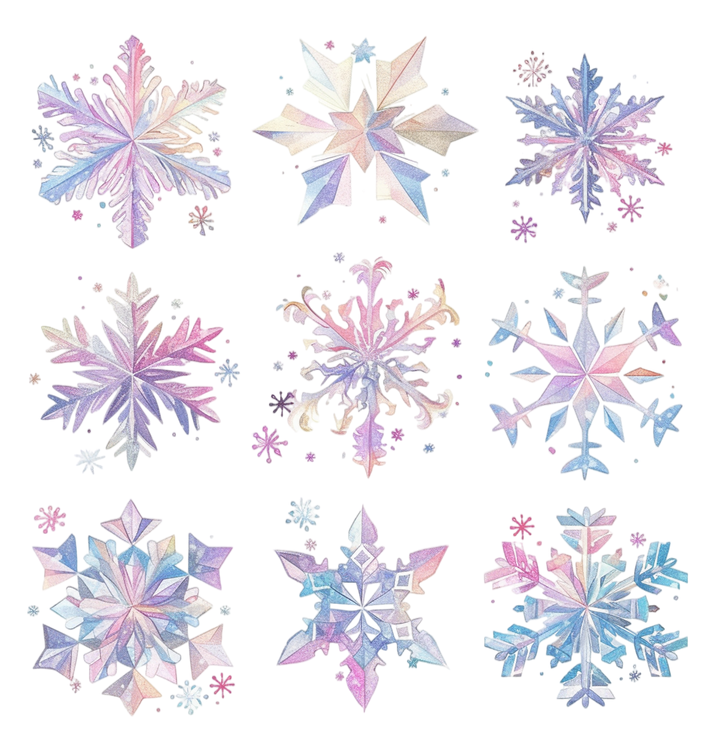 雪花简约插图