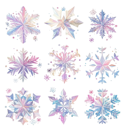 雪花简约插图