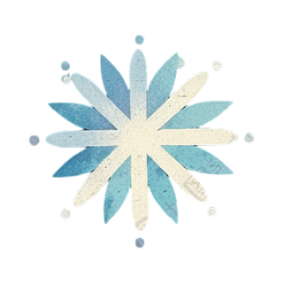 可爱雪花PNG插图