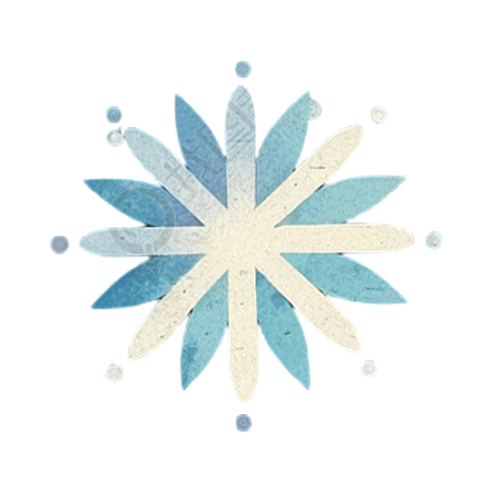 可爱雪花PNG插图