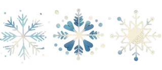 可爱雪花PNG素材