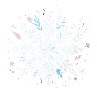 水晶雪花创意插图