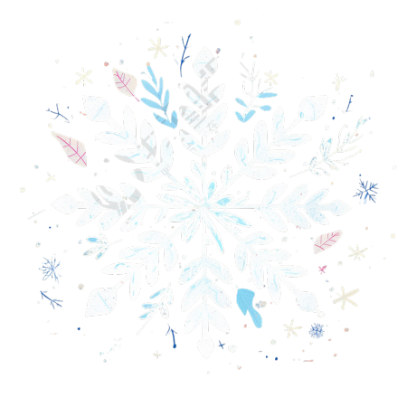 水晶雪花创意插图