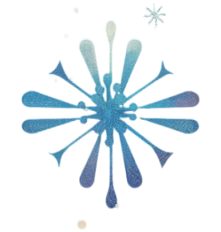 可爱雪花PNG元素