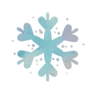 可爱雪花PNG插画