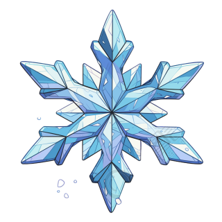 雪花简约元素