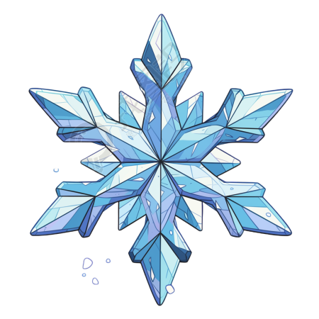雪花简约元素