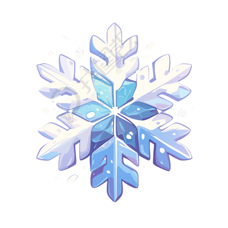 水晶雪花创意素材