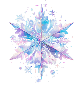 水晶雪花创意元素