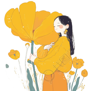 母亲节水彩插画