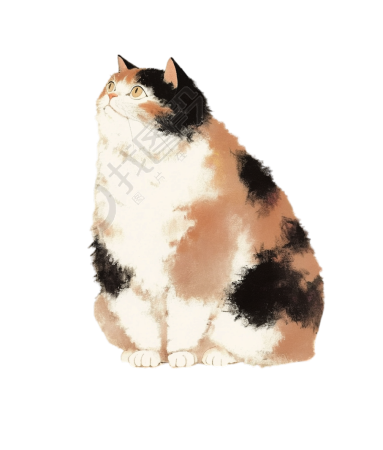 猫水墨风格素材