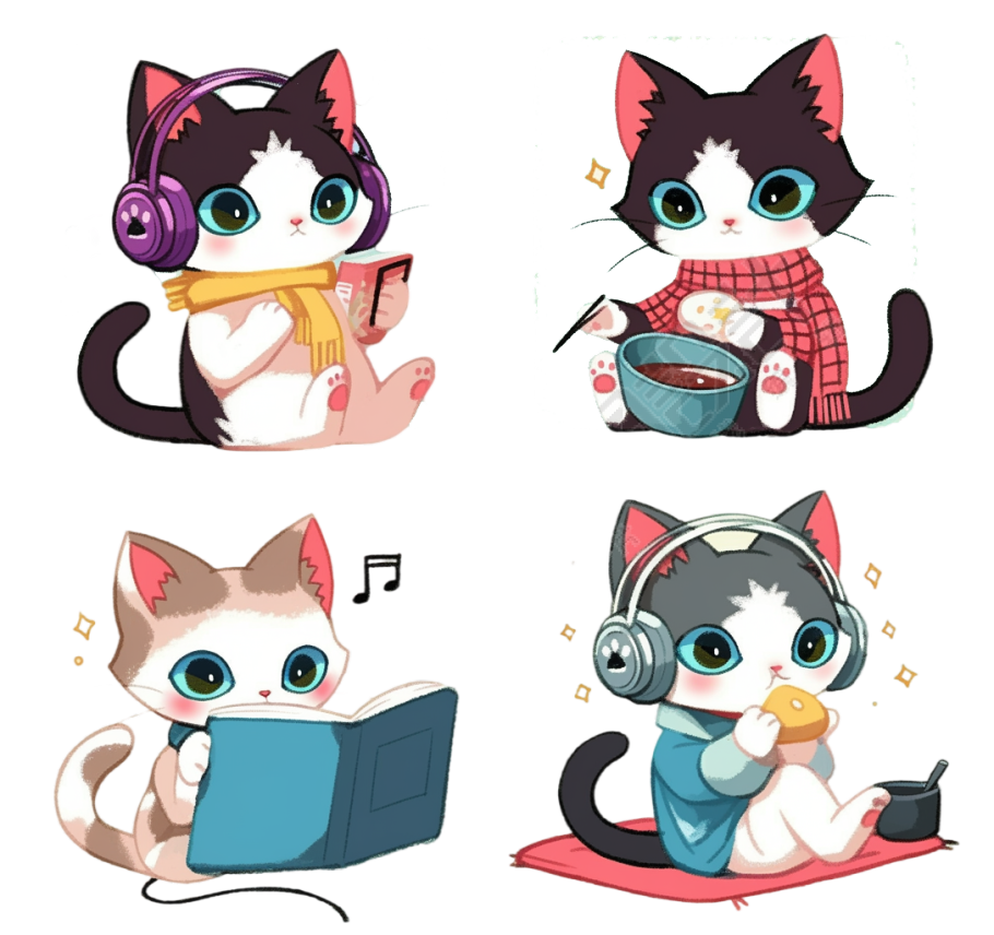 可爱猫商业设计元素