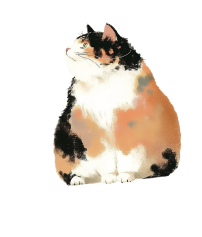 猫水墨风格插画