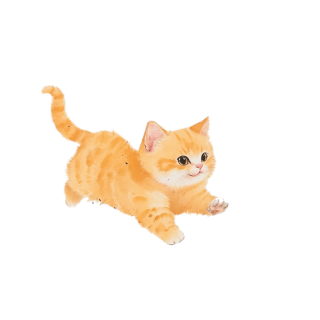 猫水墨风格插图