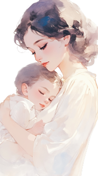 母亲节水彩插图