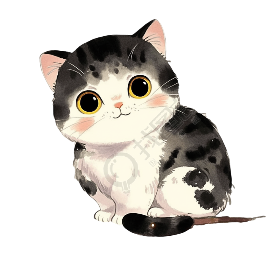 猫透明背景插图