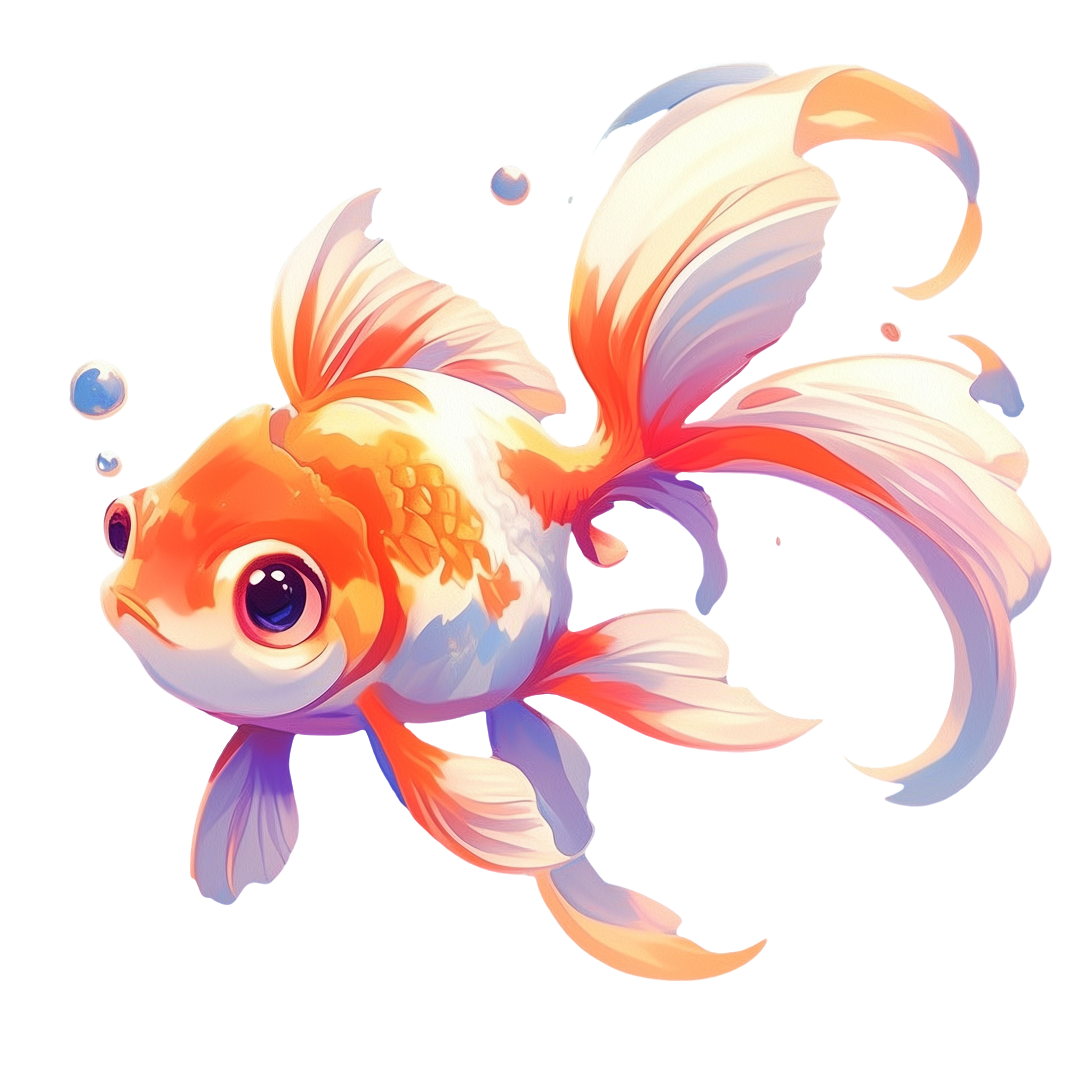 彩色金鱼插画