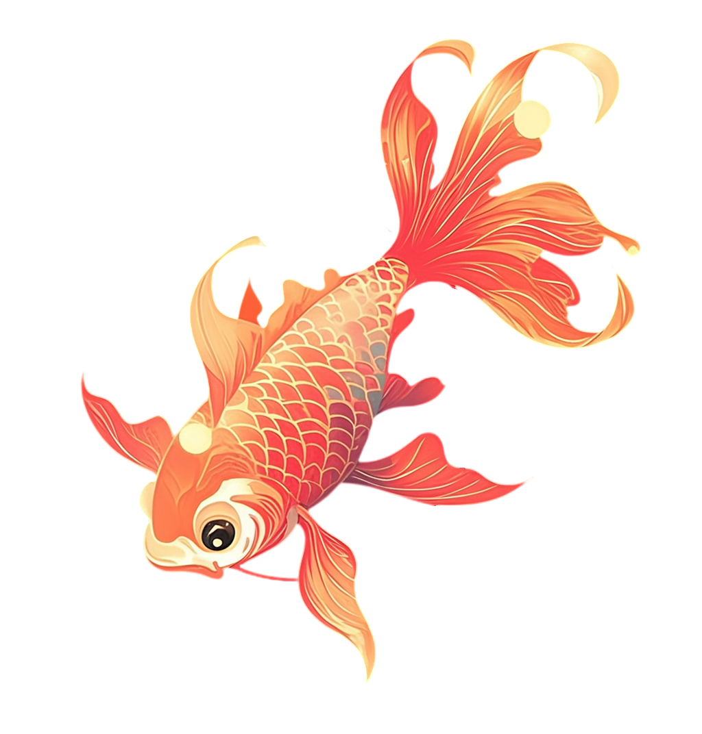 金鱼可爱插图