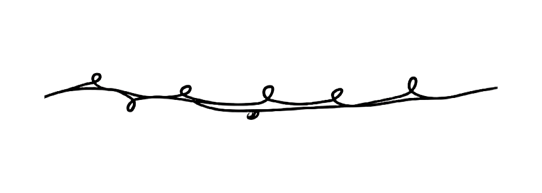 叶片线条黑色插画