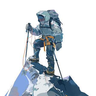 登山可商用插画