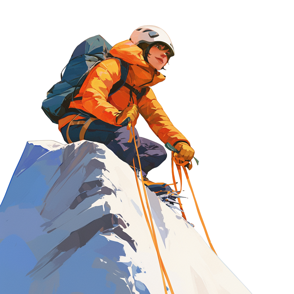 攀登雪山素材