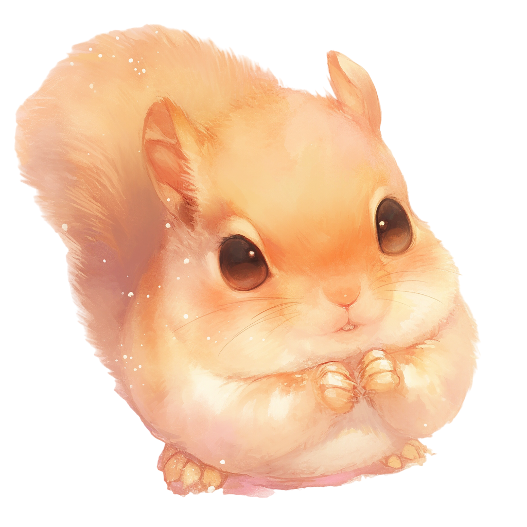 松鼠卡通PNG插画