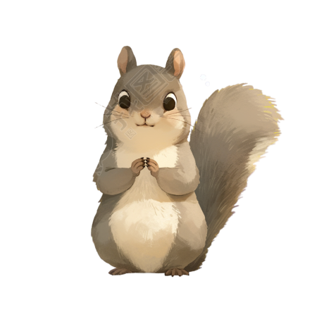 松鼠卡通PNG插图