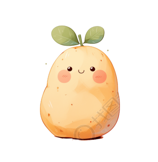 可爱土豆创意插图