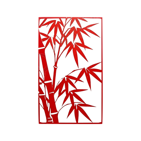 竹子剪纸可商用插图