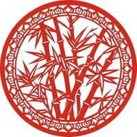 竹子剪纸插图