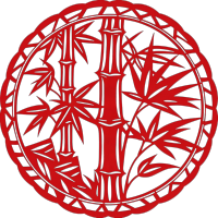 竹子剪纸可商用插画