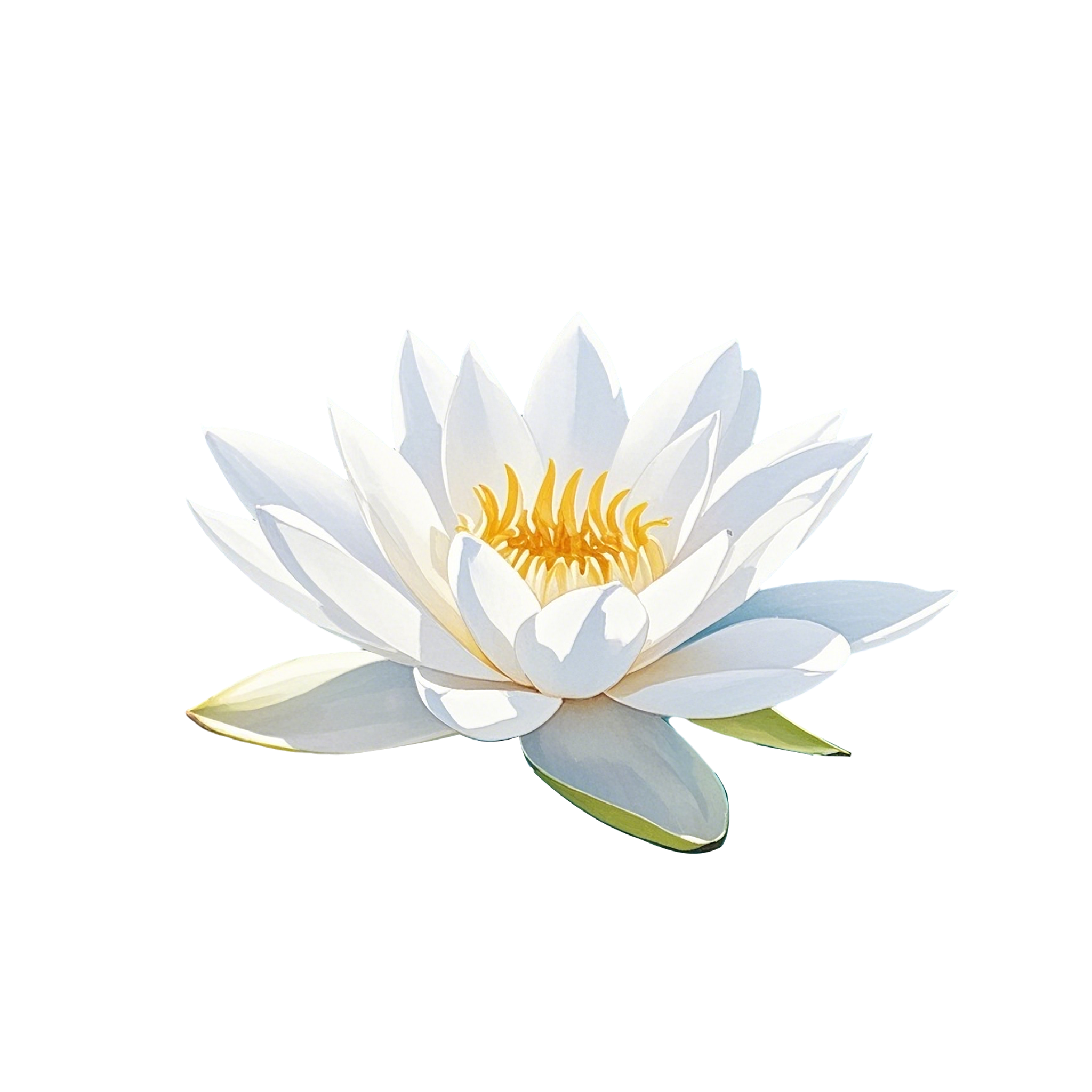 白色睡莲插图