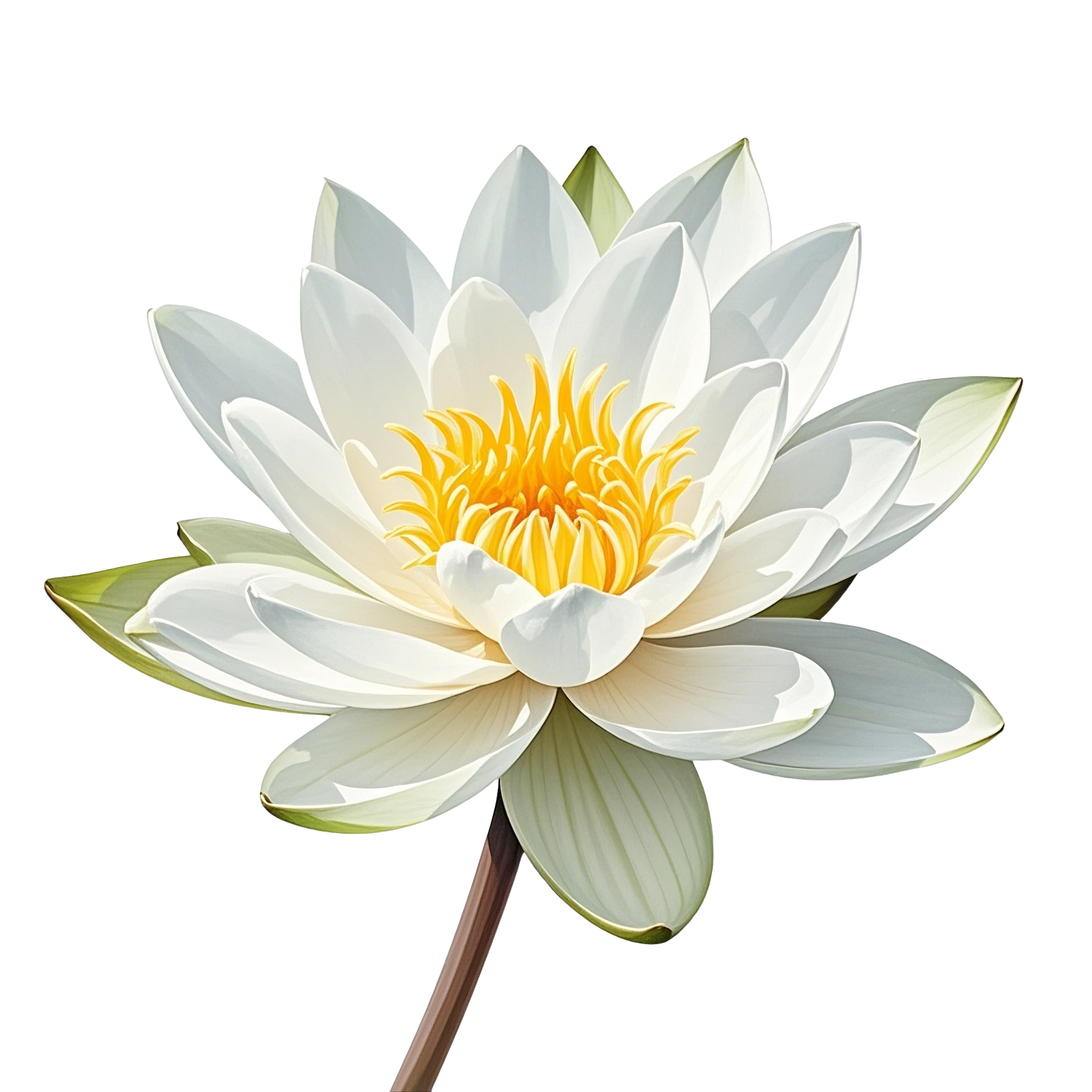 白色睡莲素材