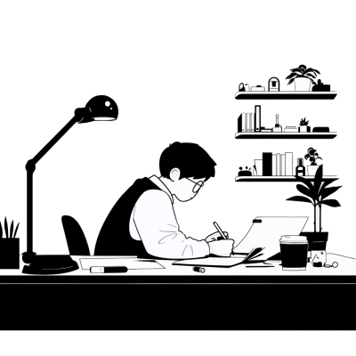 职场办公线条简约元素